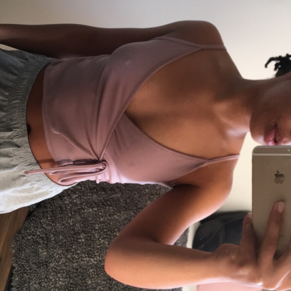 Pacsun muted pink wrap tank top